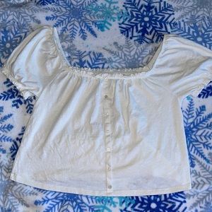 NWOT American Eagle Cropped Peasant Top